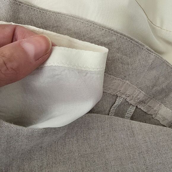 J Crew Collection Silk Linen A-Line Ivory Beige Skirt 4 - Picture 12 of 14